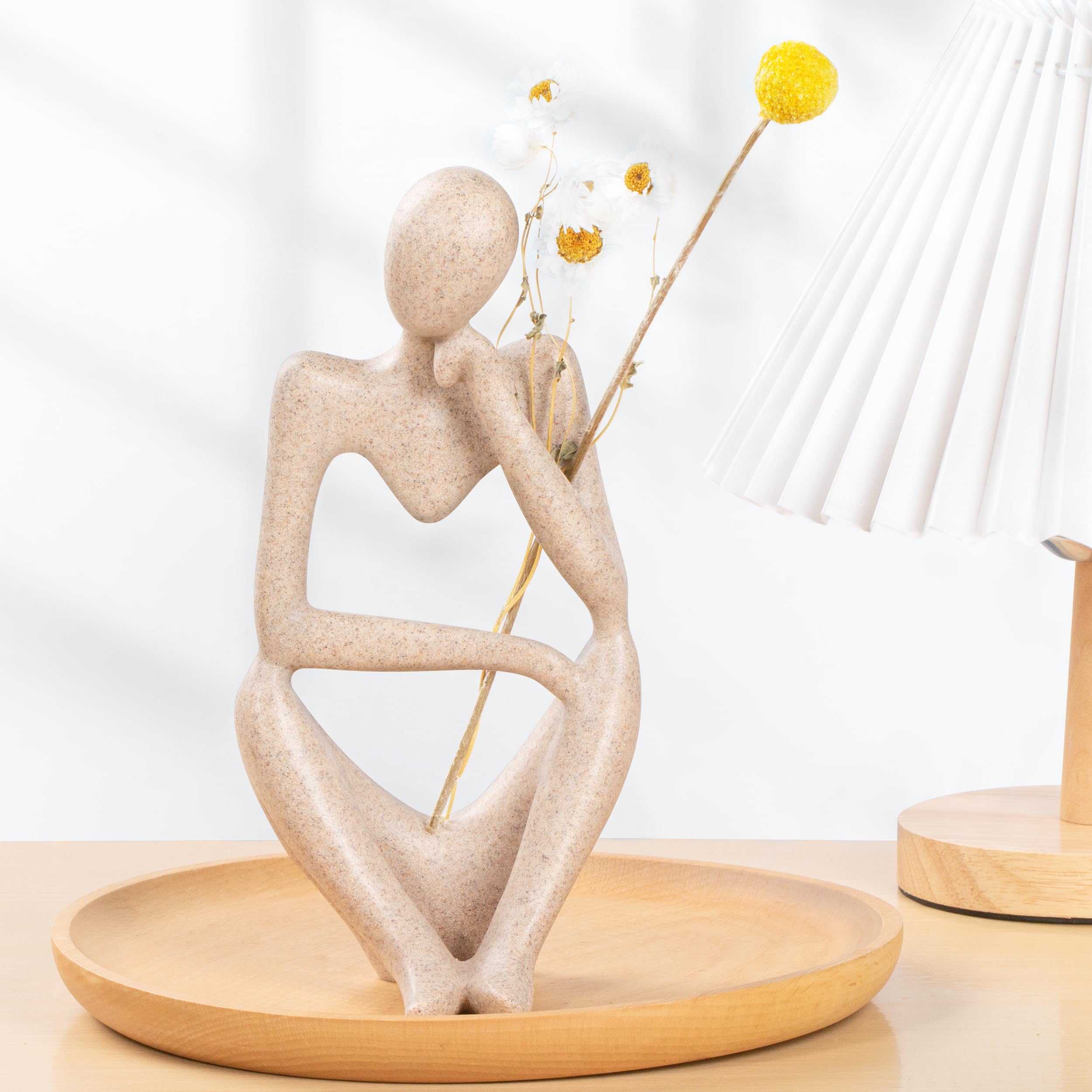 Boho Décor Thinker Statue Abstract Art Sculpture