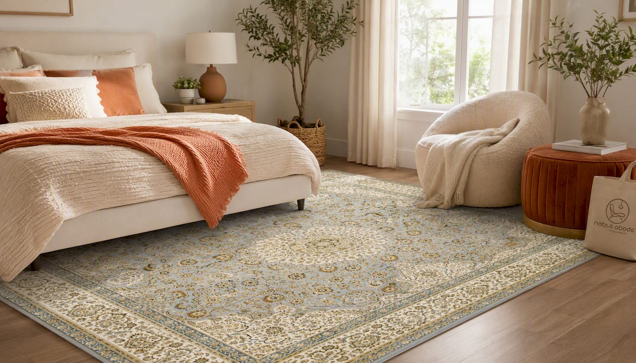 Ornate Room Rug - Soft Floral Luxury Rug