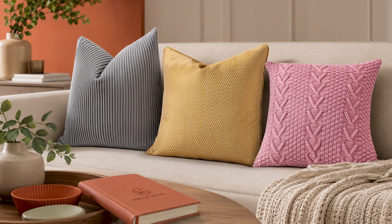 YCOLL Dark Grey Pillow Covers