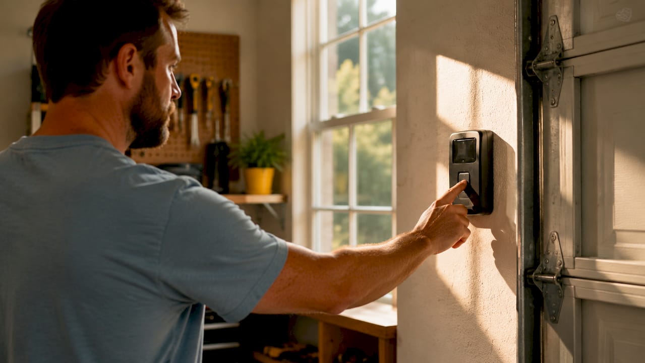 LiftMaster Press the Push Bar to Activate Control