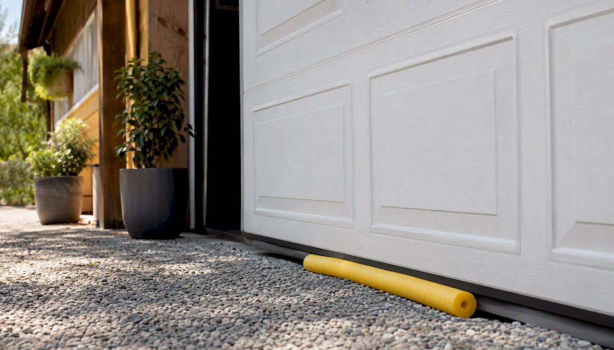 Garage door touching paper towels during auto-reverse test