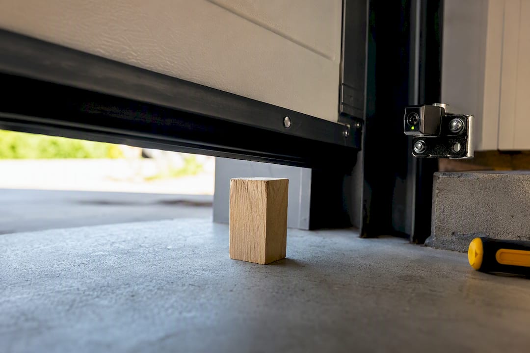 Garage door reversing during safety test