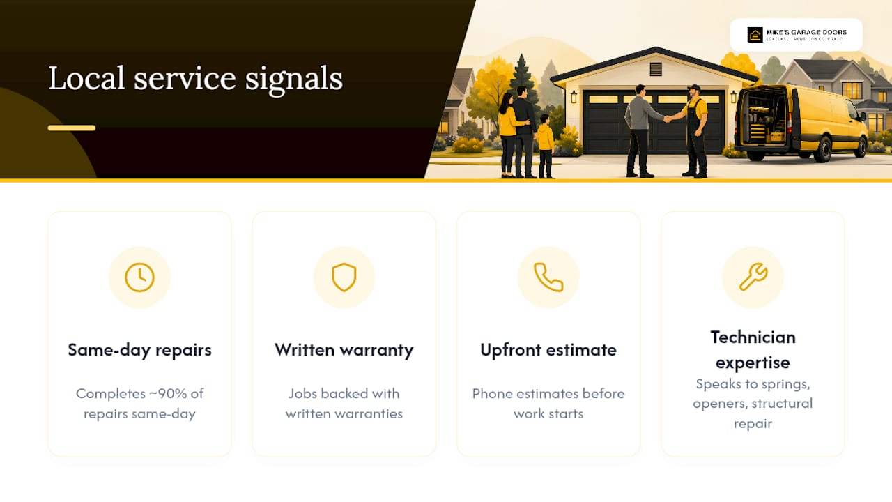 What Local Service Quality Tells You About Your Quote — overview diagram