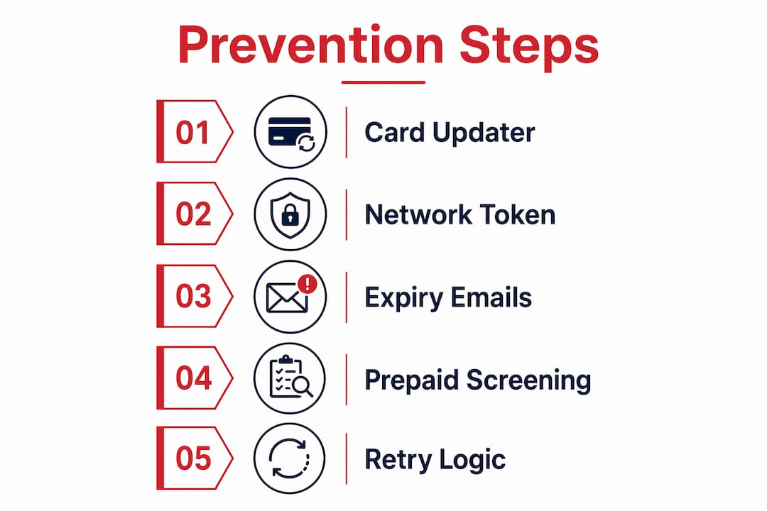 Infographic of key SaaS churn prevention steps