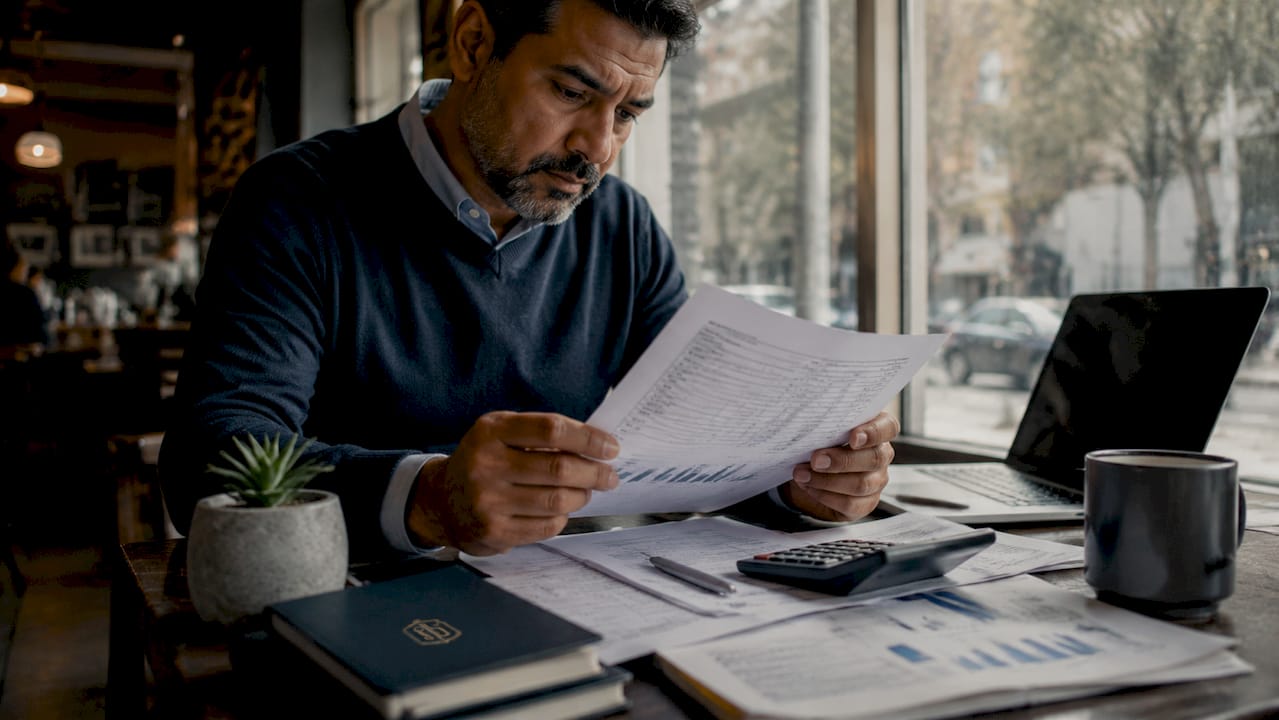 Person auditing SaaS billing reports at desk