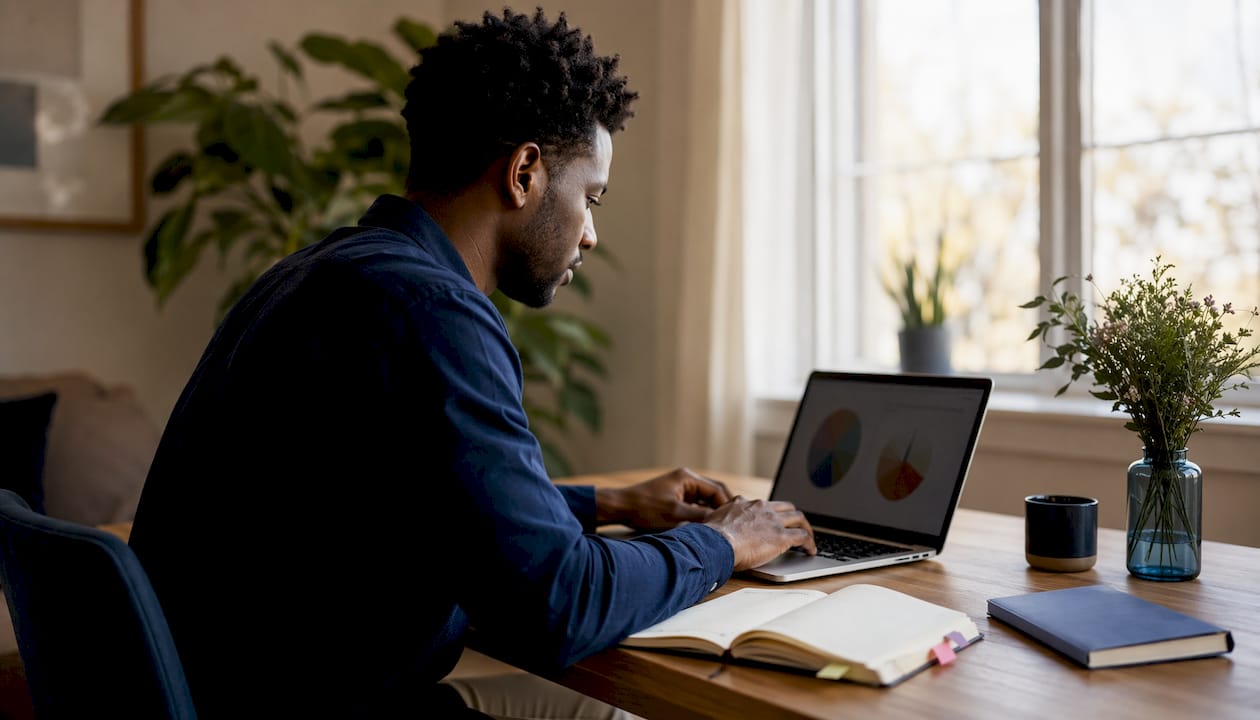 Data analyst using AI tools for underwriting