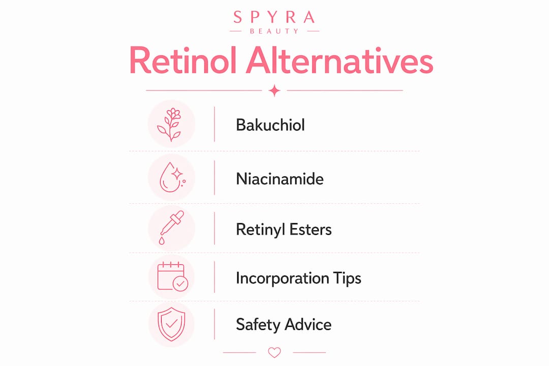Infographic showing Japanese retinol alternatives steps
