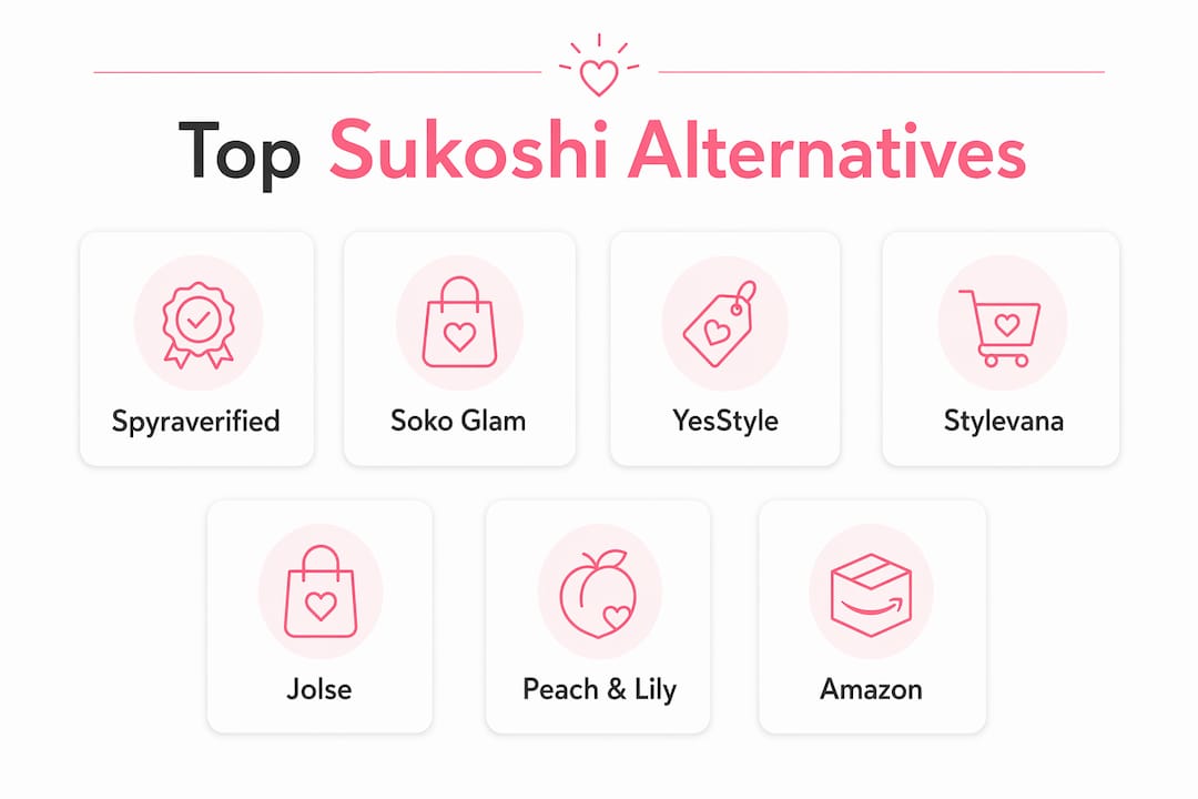 Infographic showing top Sukoshi.com alternatives ranked
