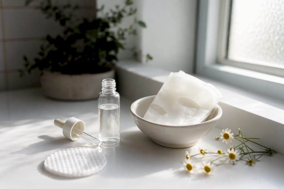 Gentle skincare items for sensitive skin