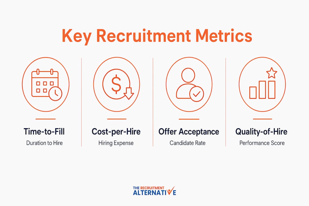 Infographic showing key recruitment metrics