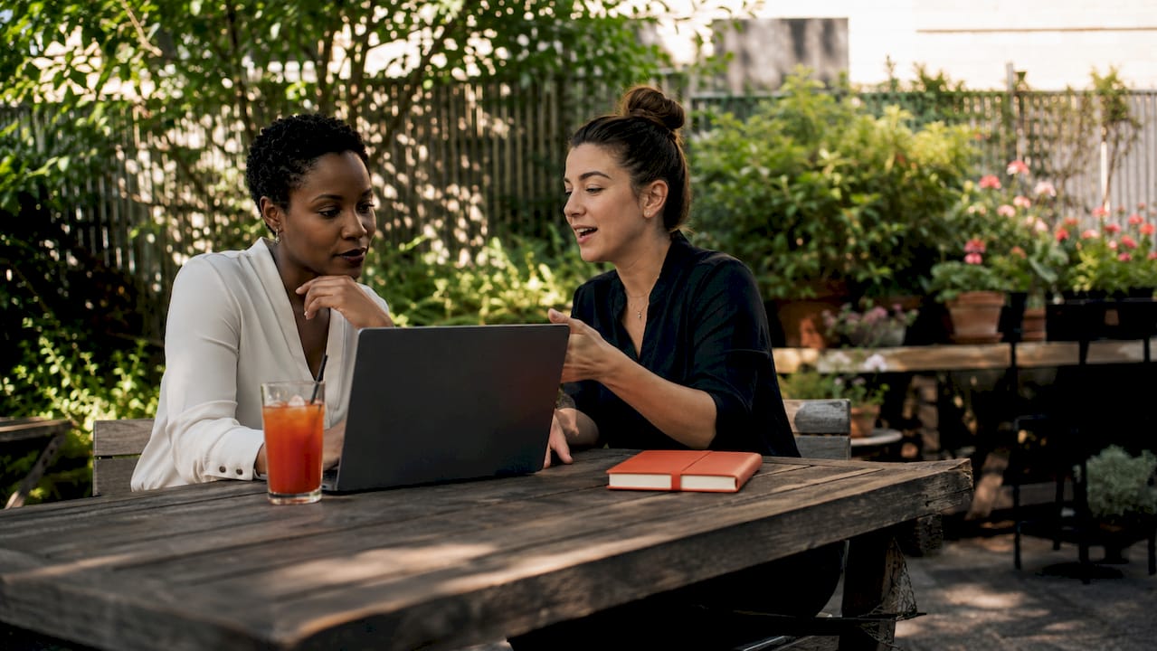 Small business colleagues discussing permanent recruitment