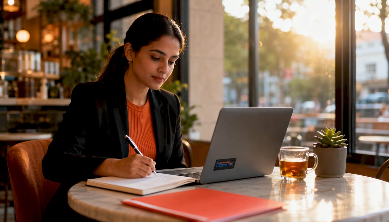 Recruiter using technology for hiring