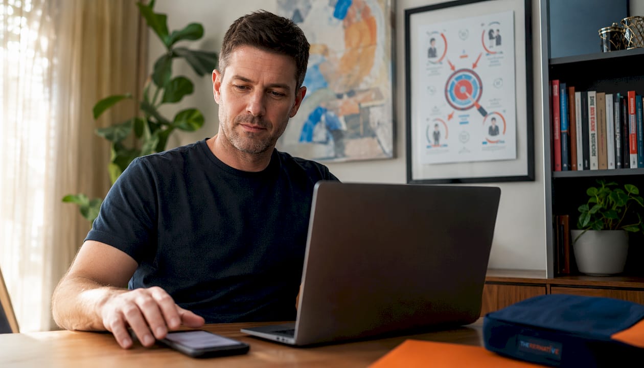 Recruiter using sourcing tools and phone