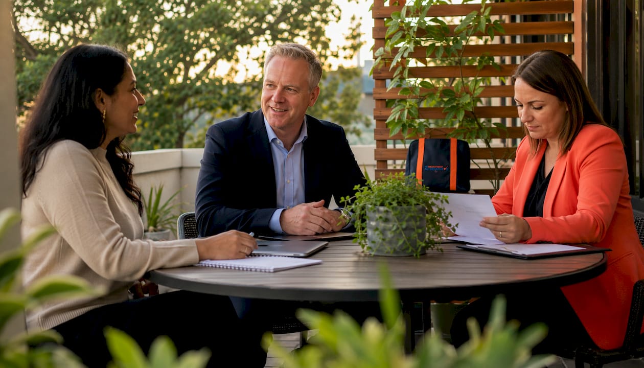 Interviewers reviewing scorecards collaboratively