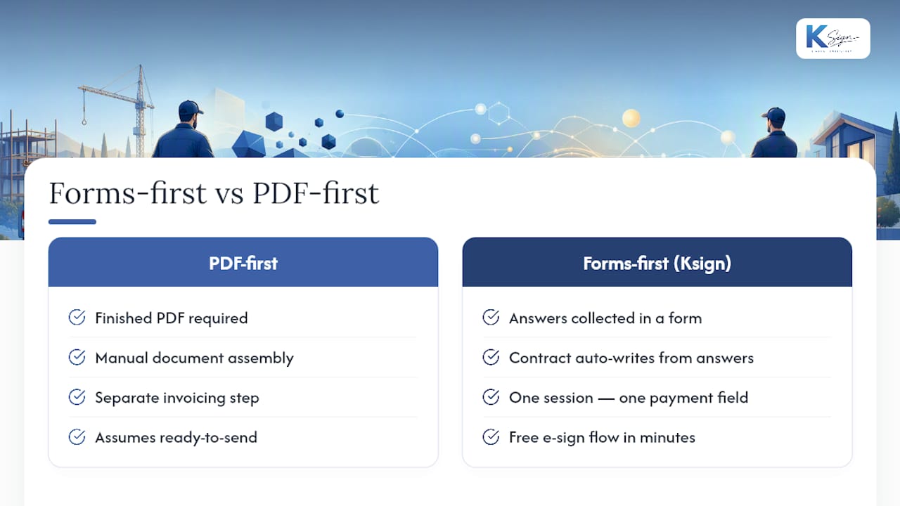 Why we built Ksign around forms first — overview diagram