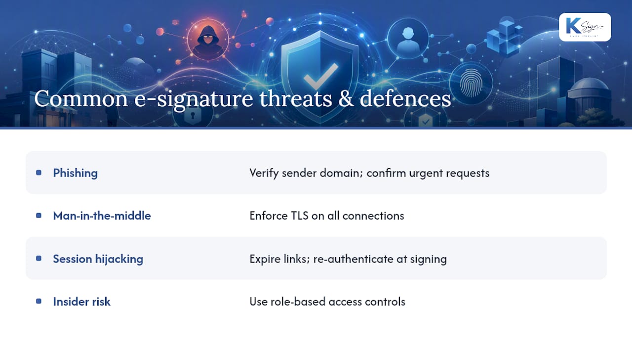 Four e-signature threats and their defenses
