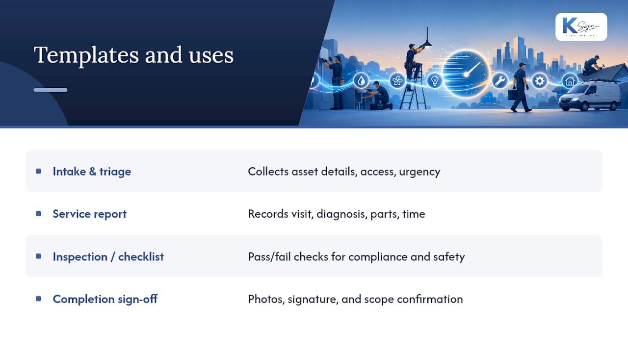 Common templates and when to use them — overview diagram