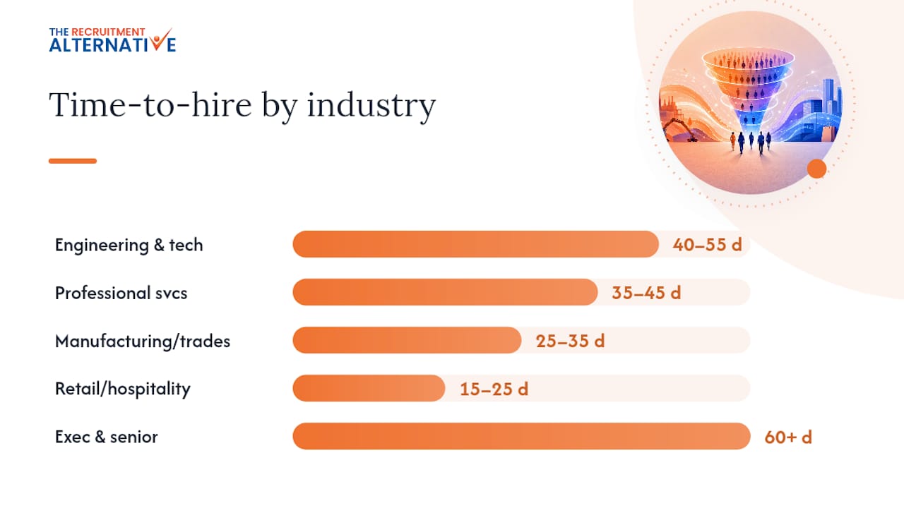 What are typical time to hire benchmarks by industry? — overview diagram