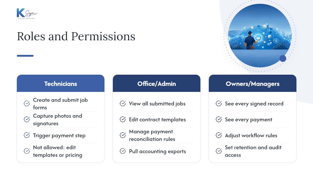 Job approval roles and permission levels