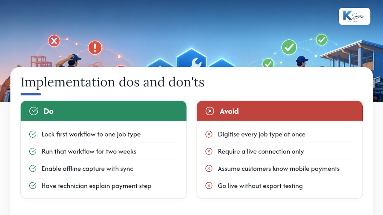 Common challenges and troubleshooting tips during implementation — overview diagram