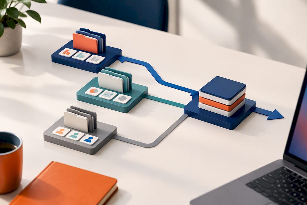Illustration of a 90-day planning workflow
