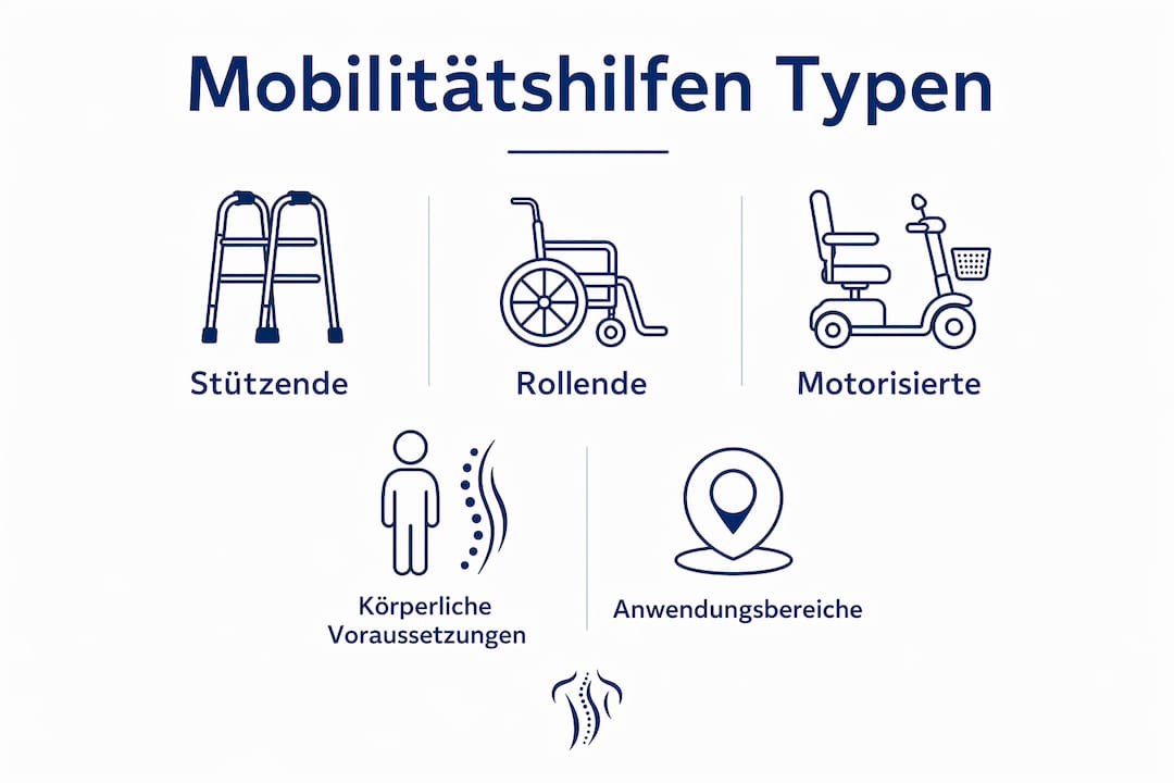 Übersicht: Verschiedene Mobilitätshilfen und ihre Einsatzbereiche auf einen Blick