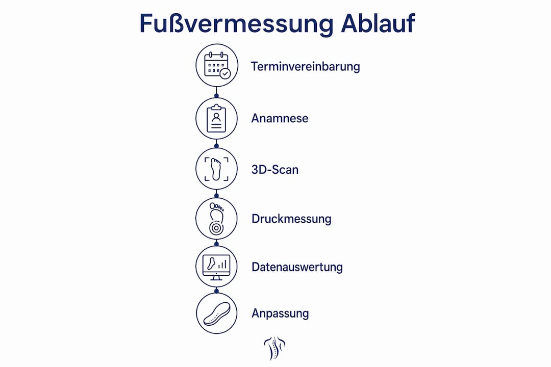 Übersicht: So läuft eine professionelle Fußvermessung Schritt für Schritt ab