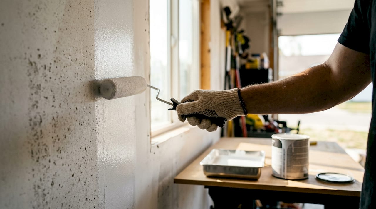 Hand priming porous drywall surface
