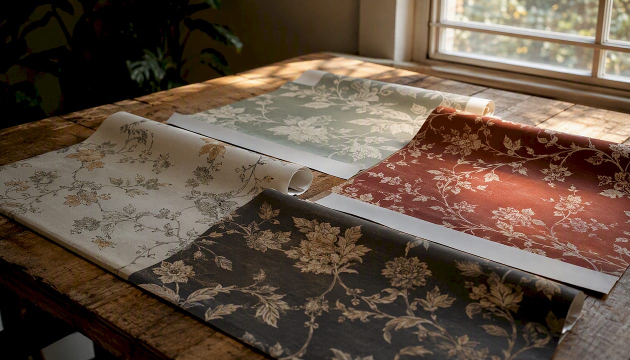 Examples of different wallpaper repeat types