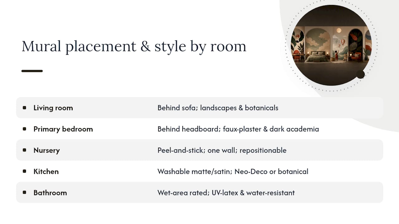 How Do You Match a Mural Style to Each Room? — overview diagram