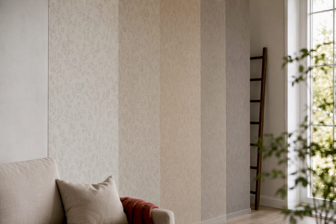Wallpaper panels showing slight color differences side by side