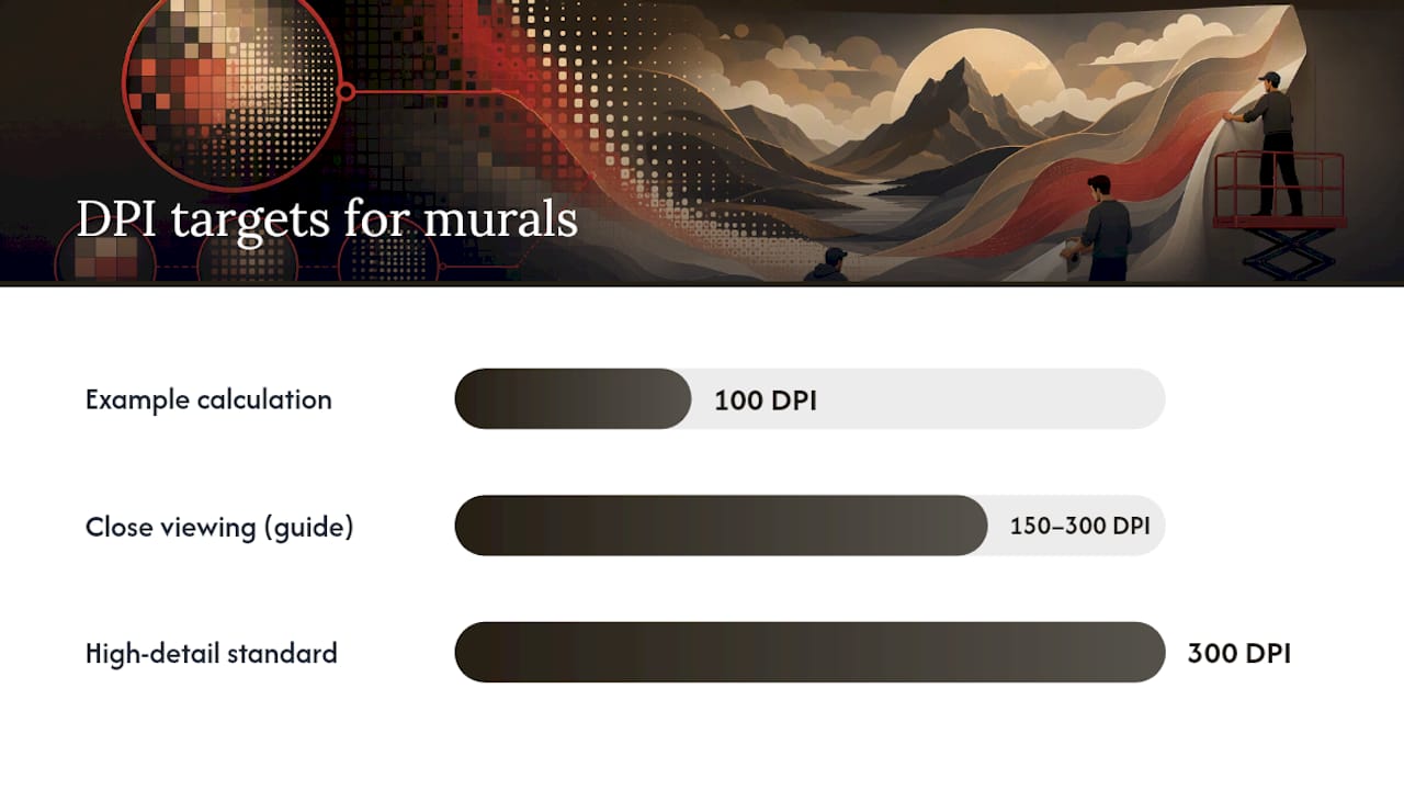 How Do You Calculate DPI for a Photo Mural? — overview diagram
