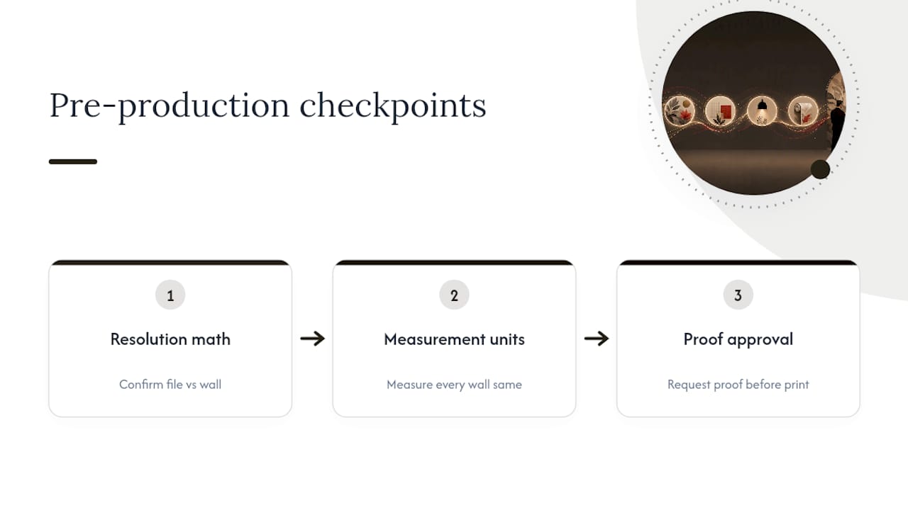 Three technical checkpoints for wallpaper orders