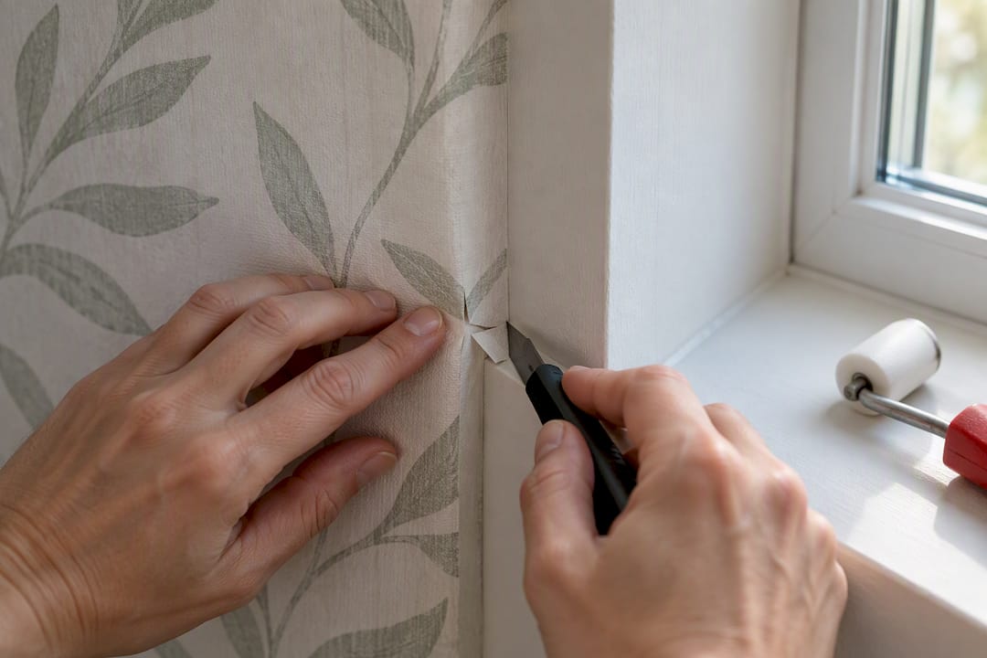 Making relief cuts in window reveal