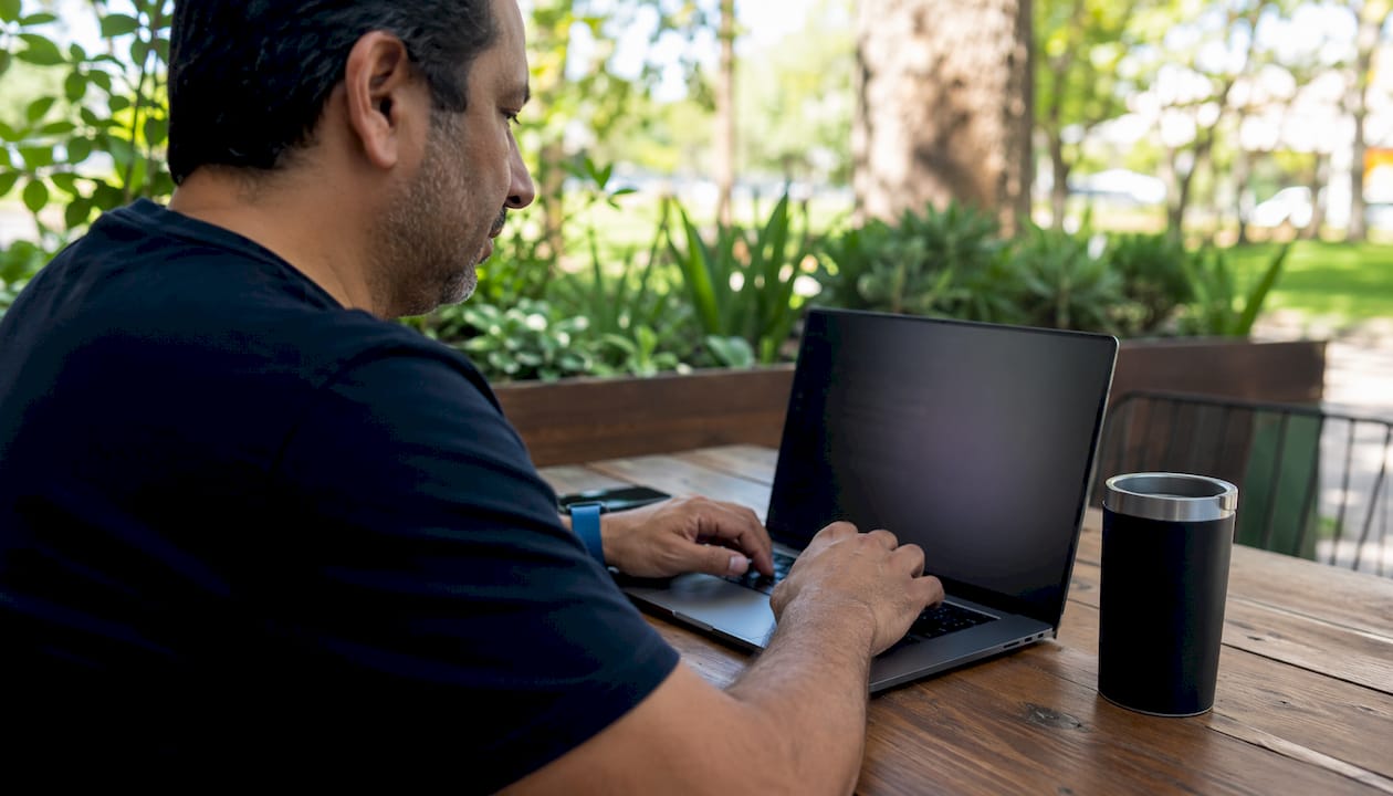 Hands typing infrastructure as code commands