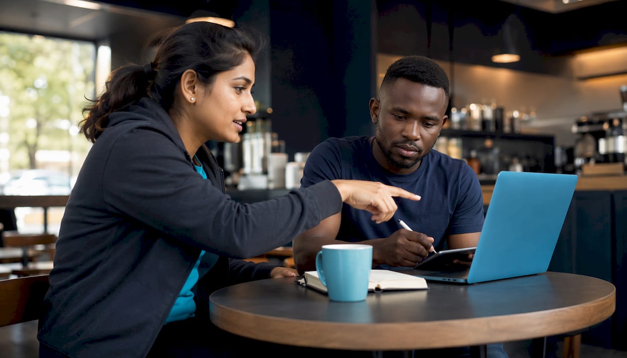 Two DevOps engineers discussing namespace isolation strategies