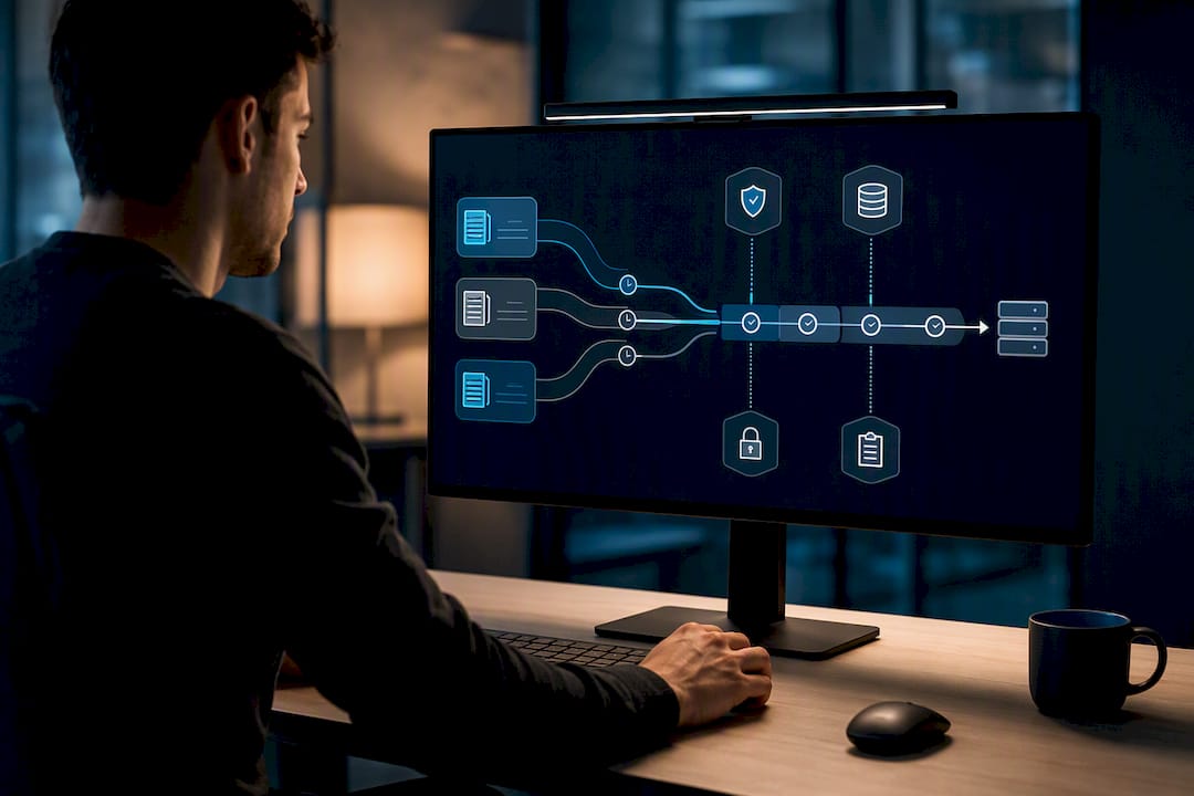 Host and API logs merging into evidence stream