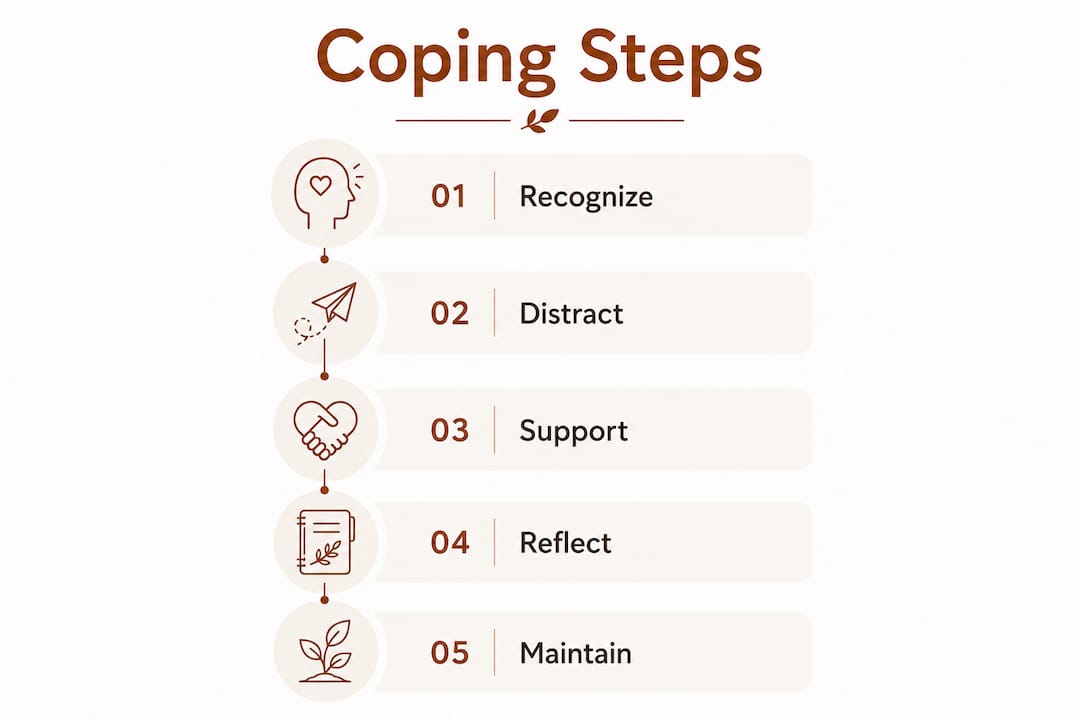 Infographic of stepwise coping strategies for ex-smokers