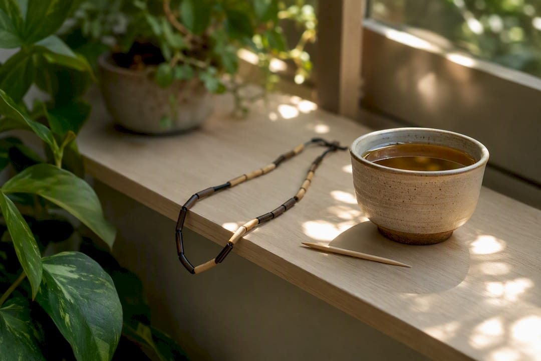 Oral habit substitutes on rustic table