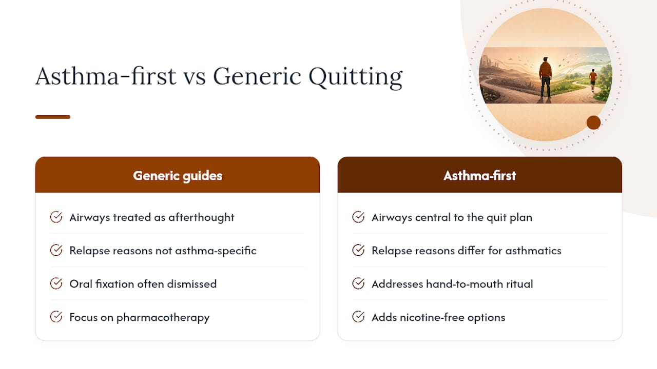 Why an Asthma-First Perspective on Quitting Actually Matters — overview diagram