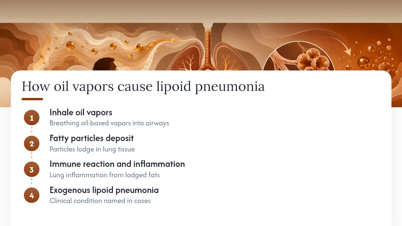 How inhaled oils can inflame lung tissue