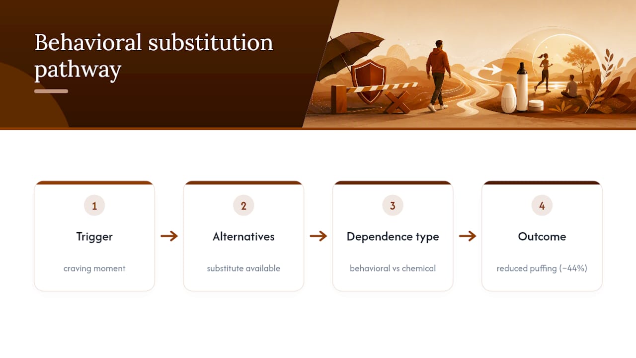 Behavioral substitution pathway for smoking cessation