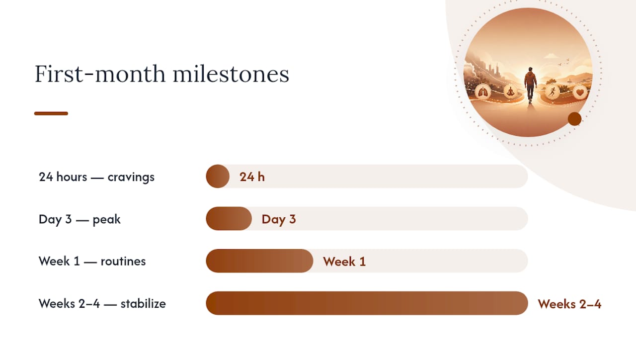 Building a Nicotine-Free Quit Plan Week by Week — overview diagram