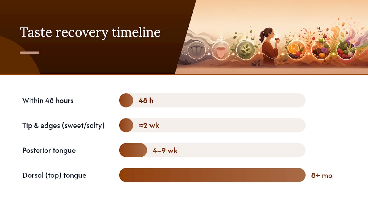 Taste recovery timeline after quitting smoking