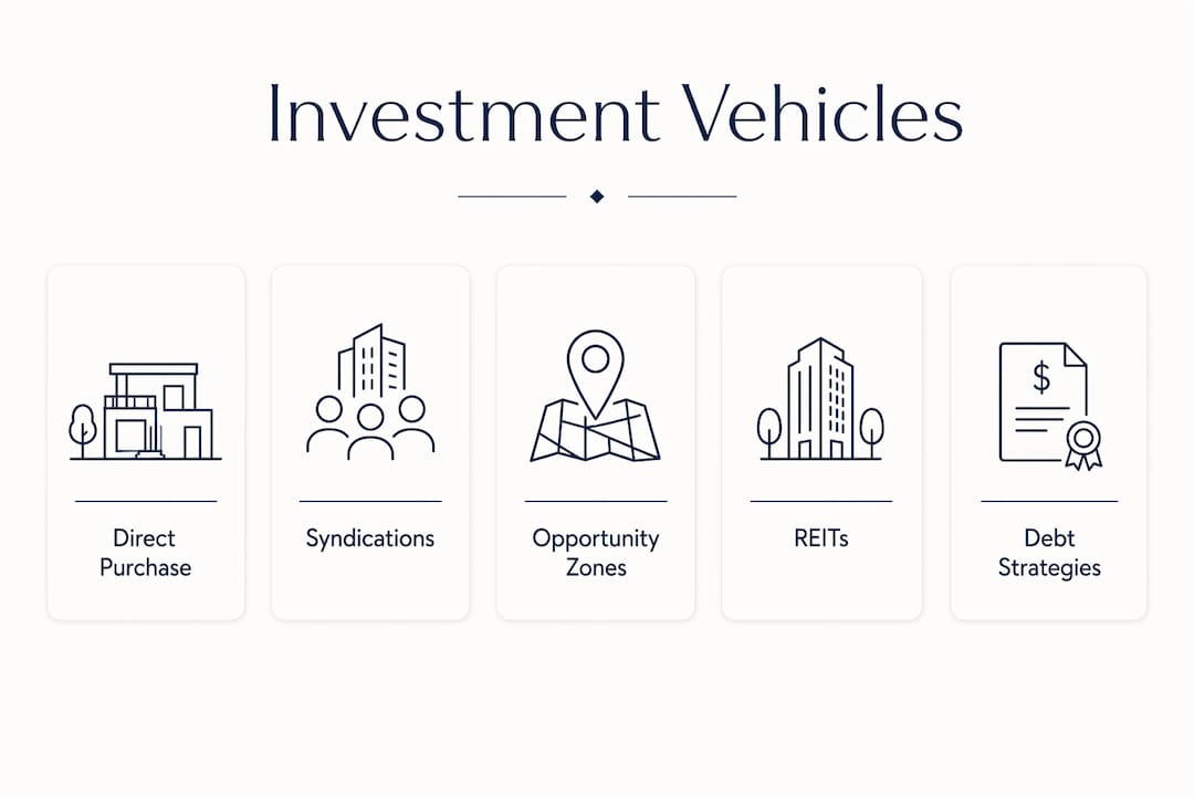 Infographic outlining investment vehicle types