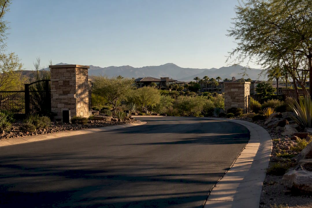 Gated Lake Las Vegas residential entrance