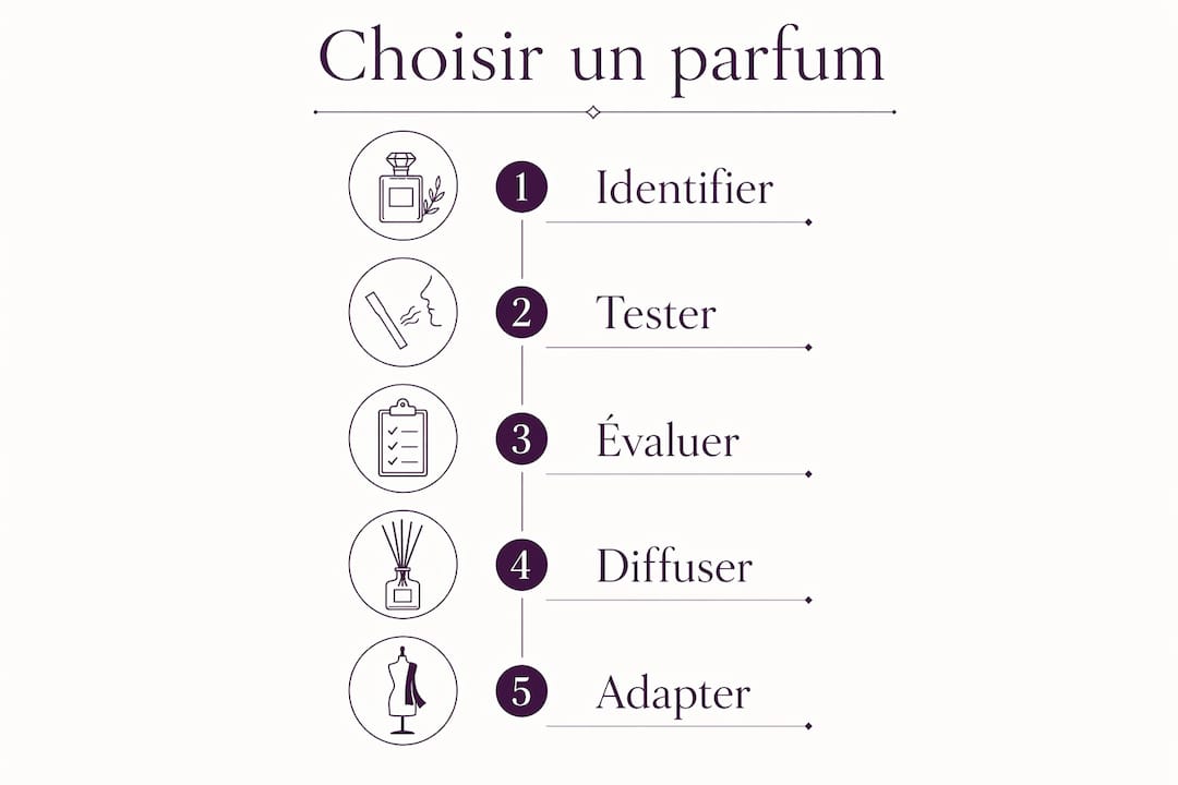 Infographie : les étapes clés pour bien choisir son parfum de méditation