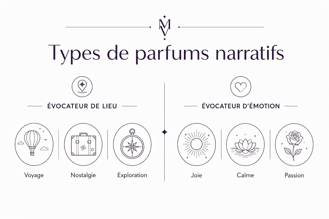 Infographie : panorama des différents styles de narration en parfumerie
