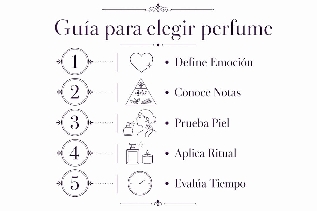 Guía visual: cómo escoger el perfume ideal paso a paso