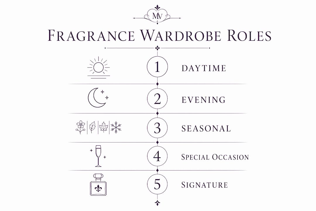 Infographic illustrating key fragrance roles